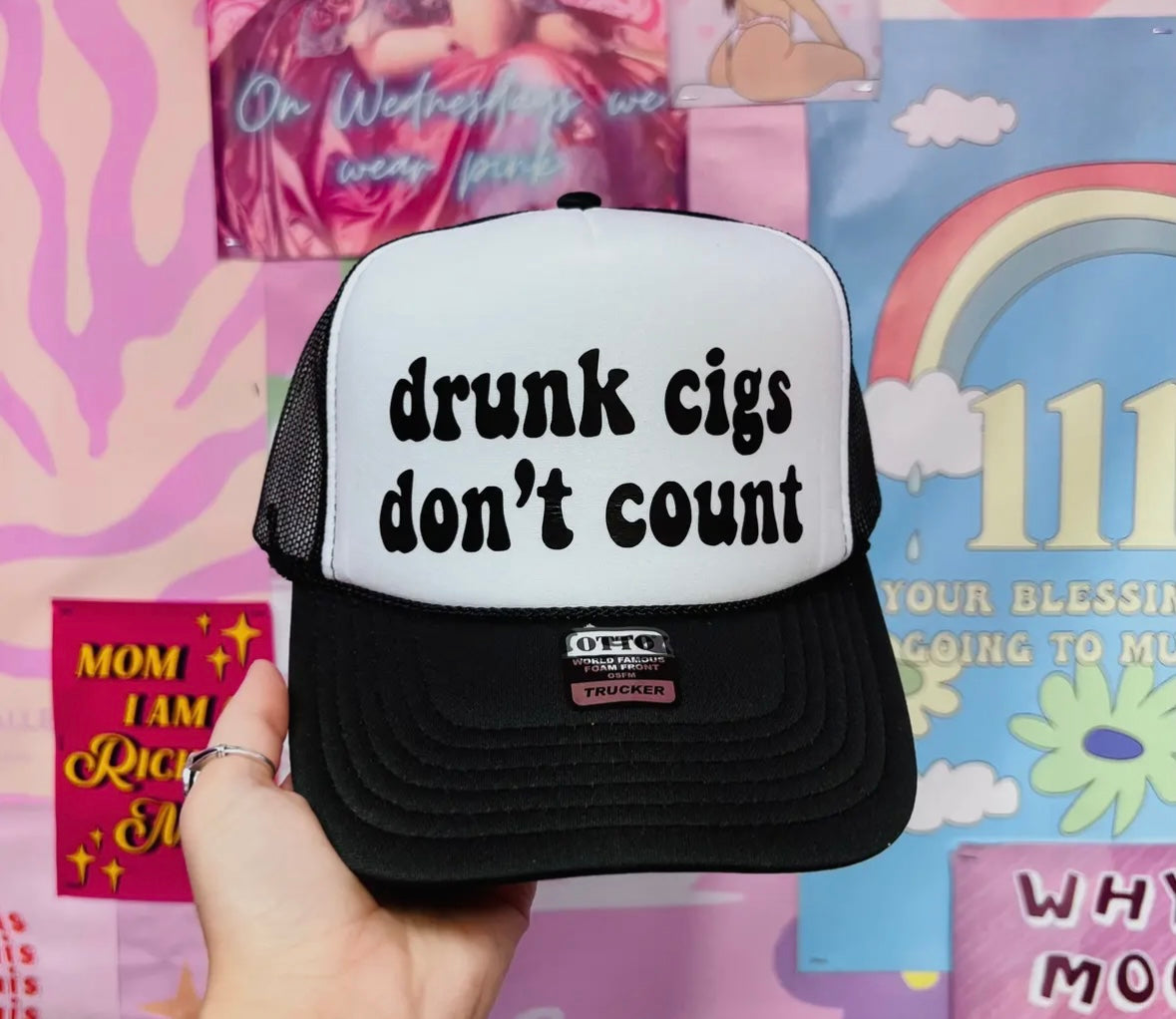 Drunk Cigs Trucker Hat